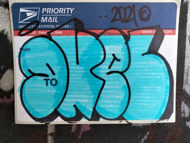 Autocollant Graffiti Signé - CE NYC Marker On - Street Art - COPE2/GHOST/RD357/DUEL...