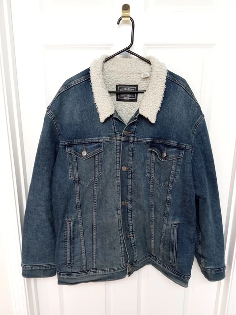 Levi's Trucker Jean Jacket Sherpa Fleece Lined Levi Strauss Sz 2XL Levi's Trucker Jean Jacket Sherpa Fleece Lined Levi Strauss Sz 2XL