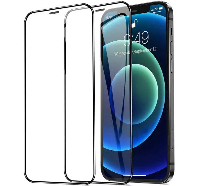 For iPhone 14 13 12 11 13 Pro Xr 8 7 Curved Full Tempered Glass Screen Protector