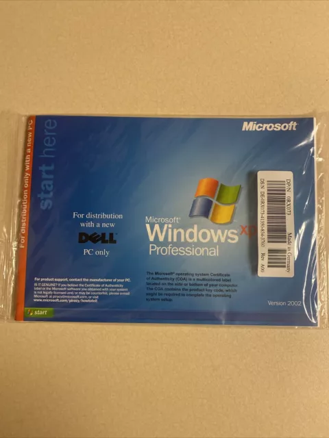 CD di reinstallazione Dell Windows XP Pro Service Pack 2 sigillato