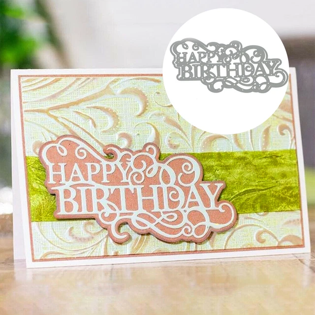 Happy Birthday Metal Cutting Dies Scrapbooking Embossing Stencils Card DIY Craft