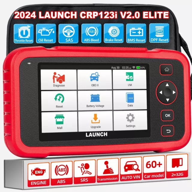 Launch CRP123I V2.0 Valise Diagnostic Auto ENG/ABS/SRS/AT 7 Réinitialisation