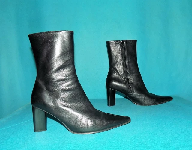 bottines ESPACE en cuir noir pointure 6,5 B ou 37 FR