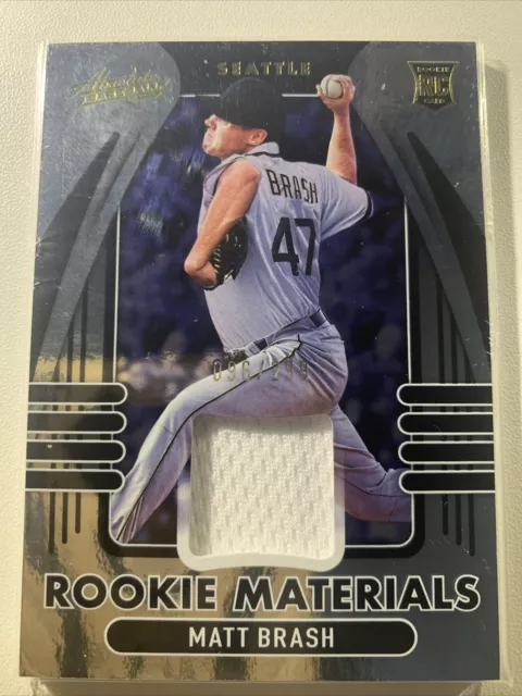 Matt Brash 096/299 Rookie Patch MLB Card Seattle Mariners