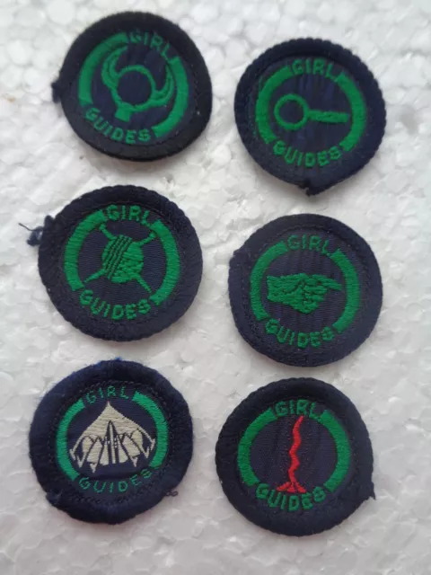 Girl Guides / Girlguiding 6 x Assorted Guide Interest Badges 32mm