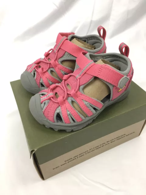 New Keen Toddler Size 4 Whisper Honeysuckle Gray Fisherman Sandals Shoes