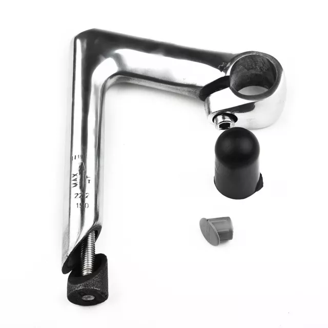 Aluminium bicycle handlebar stem riser 100 mm quill stem 254 mm clamp black
