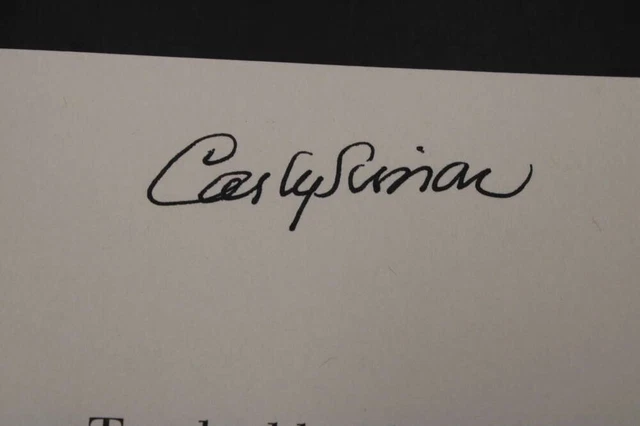 Carly Simon Signed Touched By The Sun Hardcover Book Autograph ZJ5665