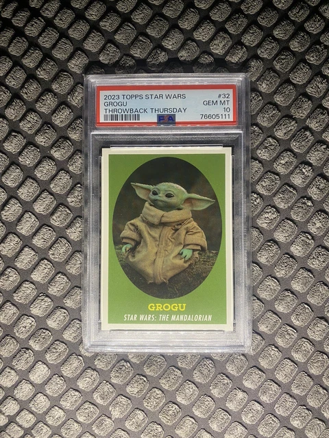 2023 Topps Star Wars Throwback Thursday 32 Grogu Baby Yoda The Child Psa 10 Gem!