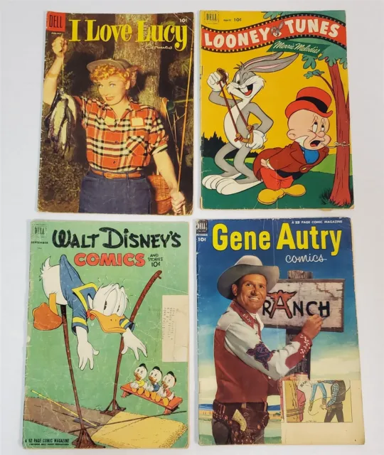 E652 Golden Age Dell Comics I Love Lucy Looney Tunes Gene Autry Comics