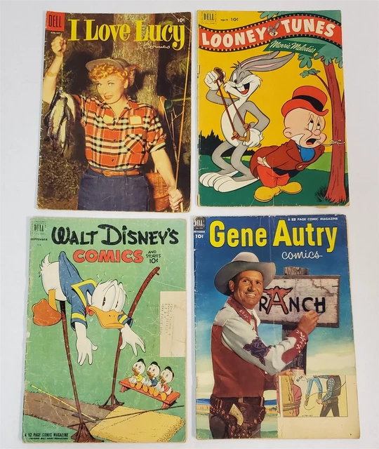 E652 Golden Age Dell Comics I Love Lucy Looney Tunes Gene Autry Comics E652 Golden Age Dell Comics I Love Lucy Looney Tunes Gene Autry Comics