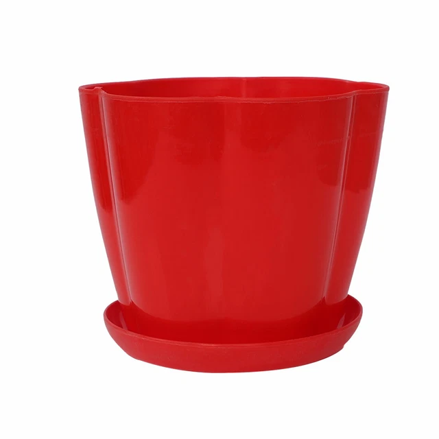 Pot de fleurs en plastique semoir bac rouge pétales Accueil Plante Jardin
