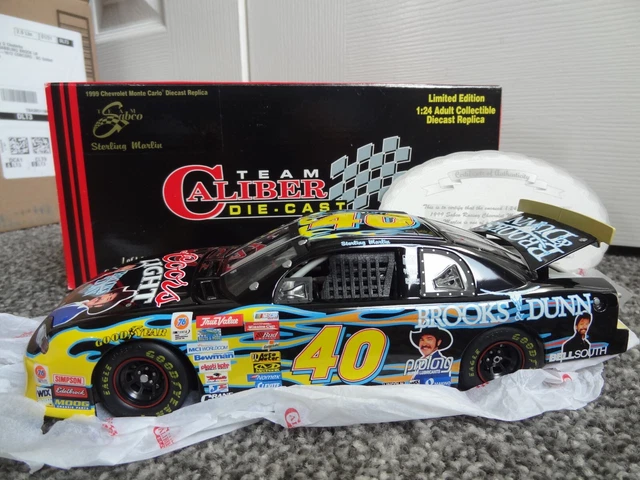 #40 Sterling Marlin '99 Monte Carlo Brooks Dunn TeamCaliber BANK /1008 COA 1:24