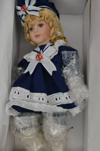 Heritage Signature Collection Nautical Nelle Porcelain Doll #12457 COA 16"
