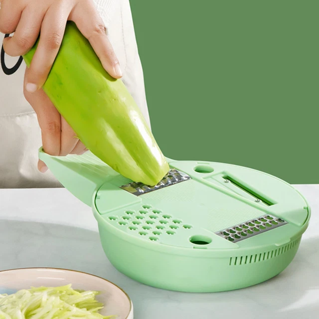 1 juego de cuchillas afiladas triturado patata pepino manual cortador antideslizante