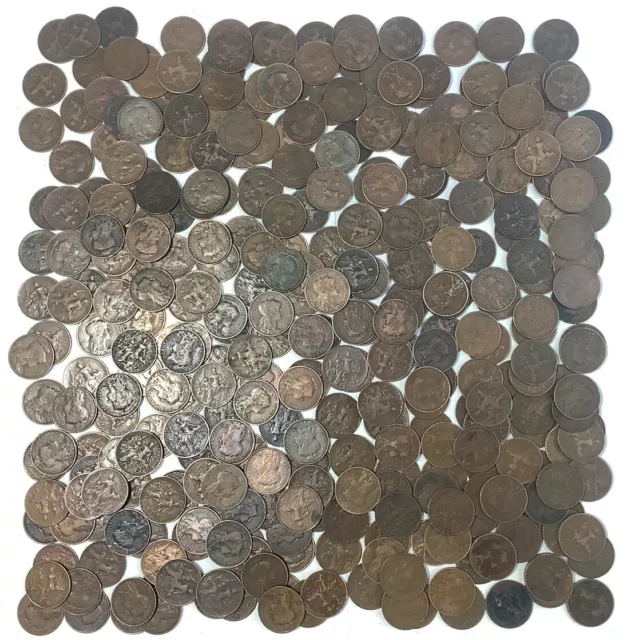 France Lot X 340 3rd Republic 5 Centimes Antique Mixed Grade Copper Coins #M68