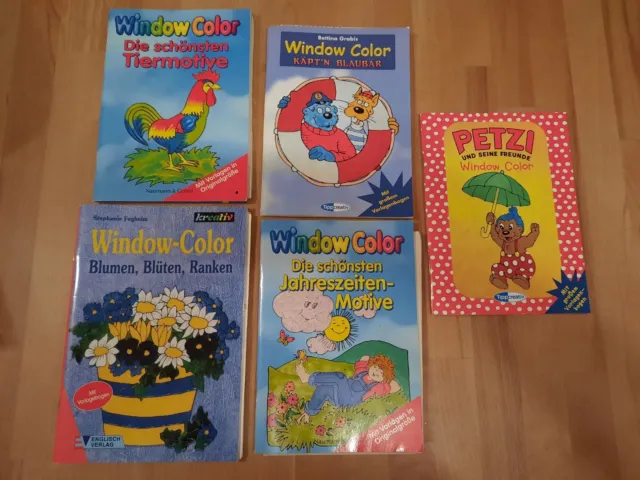 5x Bastelbücher Window Color, Verschiedene Themen