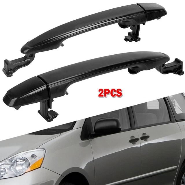 2x Rear Sliding Right Left Side Door Black For Handle Toyota Sienna 2004 - 2010