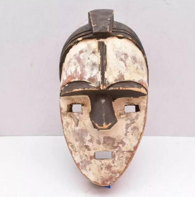 Punu Spirit Mask FANG Mukudji White Gabon African Art Tribal Carved Vintage