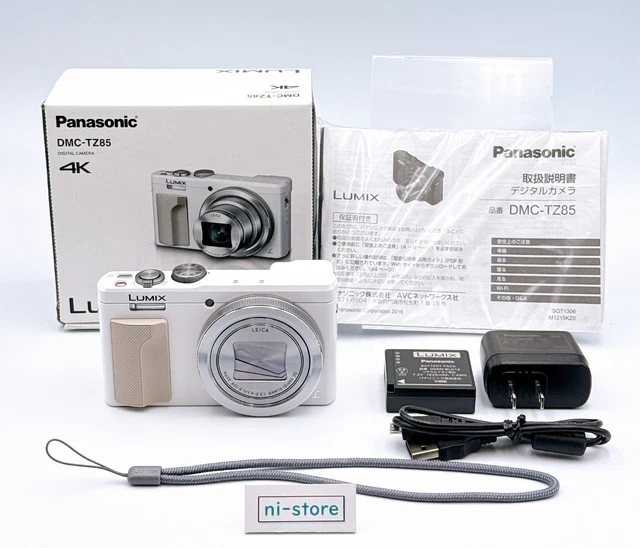 PANASONIC LUMIX LEICA DMC-TZ85 White Compact Digital Camera JP w