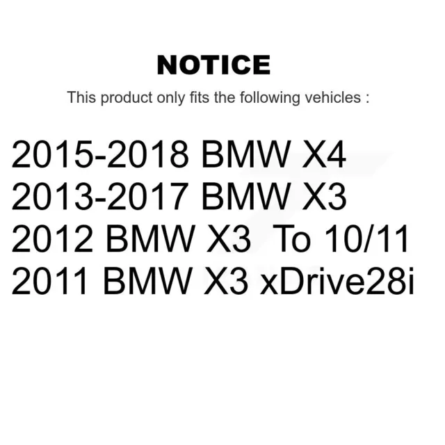 Rear Disc Brake Rotors And Ceramic Pads Kit For BMW X3 X4 2