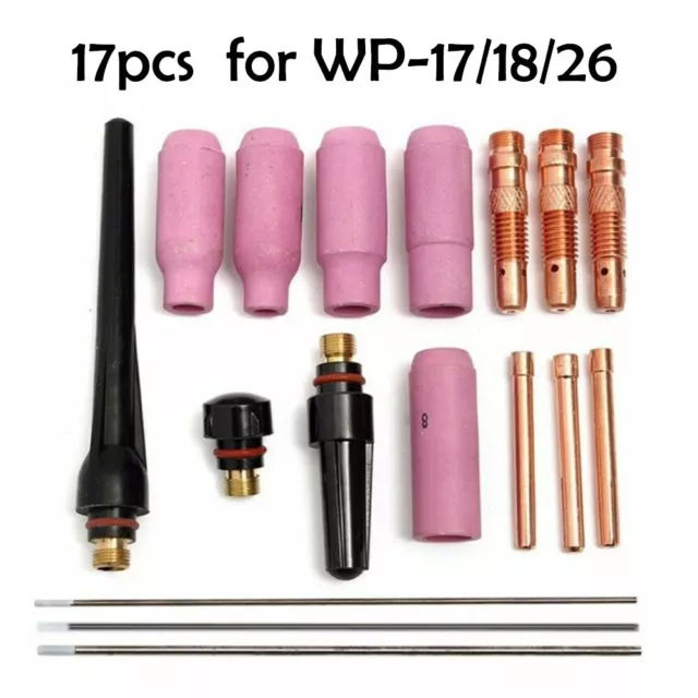 Pour WP171826 TIG torche de soudage stubby verre à gaz kit avec 17 pièces acce