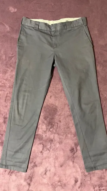 Dickies Flex - Pantalones de trabajo para hombre, color gris, talla 34 x 32