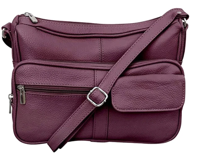 Véritable Cuir Vachette Femmes en Bandoulière Organisateur Porte-Monnaie