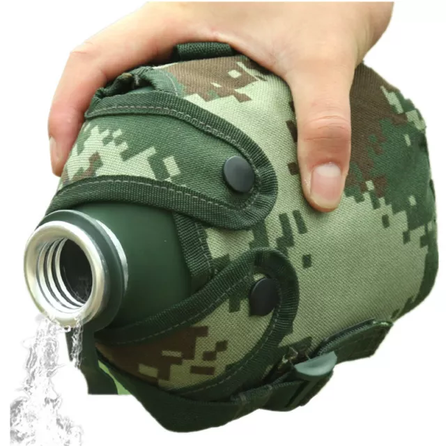 Military Water Bottle Outdoor Camping Hiking Water Bottle 1L Canteen Camo Bottle