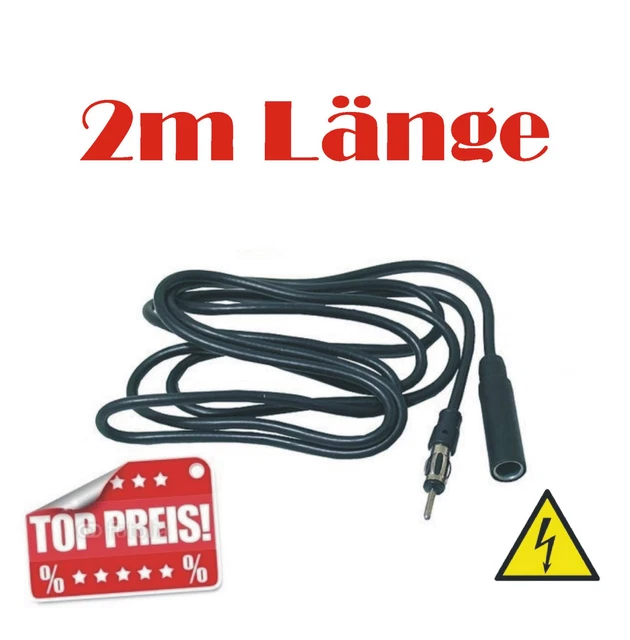 2m Voiture Antennes Extension Radio din Rallonge 2m Din-Norm <2m >