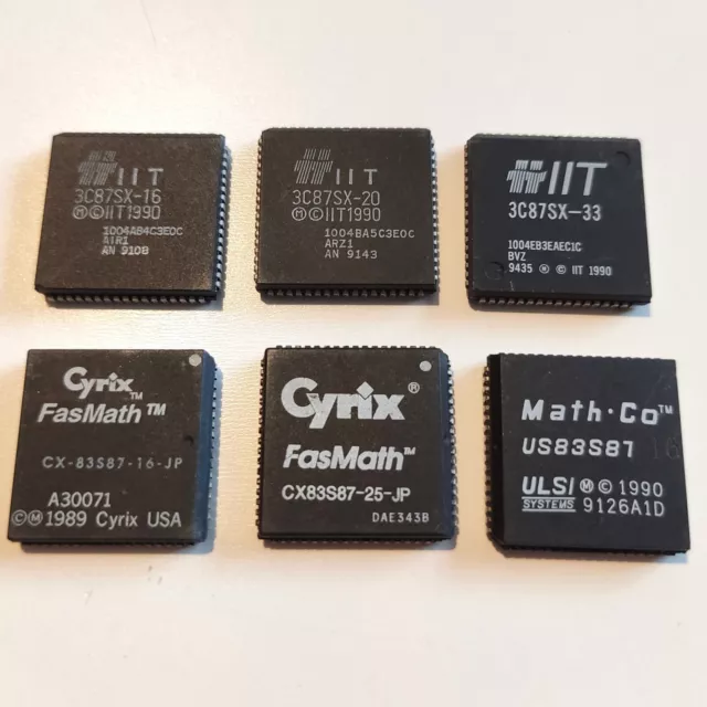 CPU Classics: Konvolut 387 SX CPUs FPU / NPUs CO Prozessoren für 386 Computer