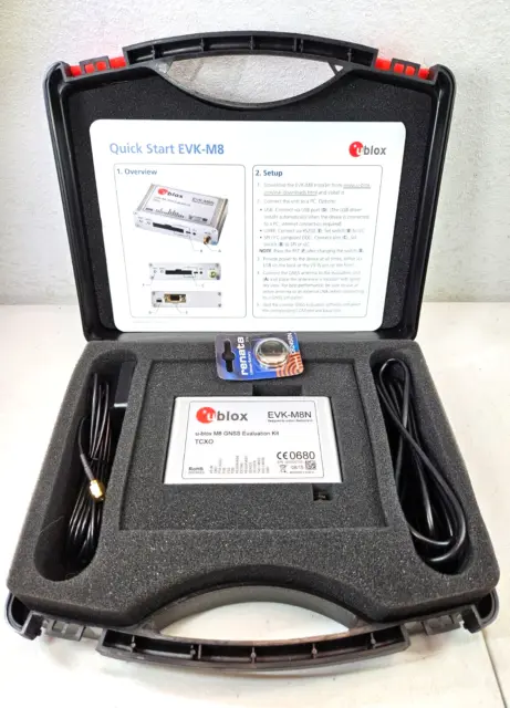 Ublox EVK-M8N Gnss Evaluation Kit TCXO - with case, NICE! - FAST SHIP!💨✅