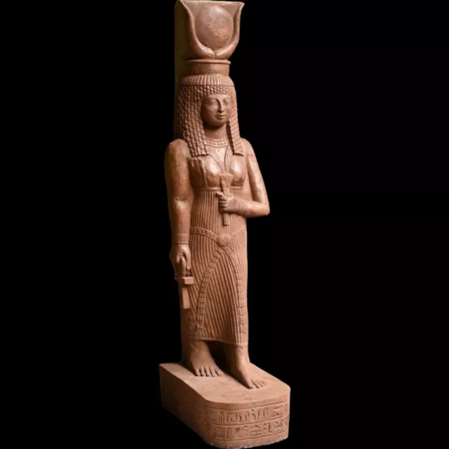 PHARAONIC ANCIENT EGYPTIAN ANTIQUITIES Statue Large Of Goddess Hathor Egypt BC