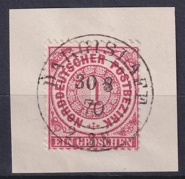 68242) DARGISLAFF Pommern seltener nachverwendeter Stempel 1870 auf Briefstück