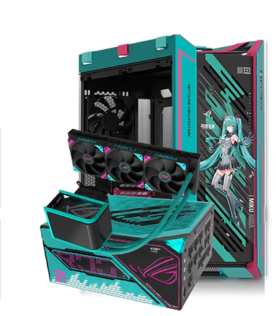 ASUS ROG HATSUNE Miku Strix Helios II /Thor 1200W Platinum III/ RYUO IV ...