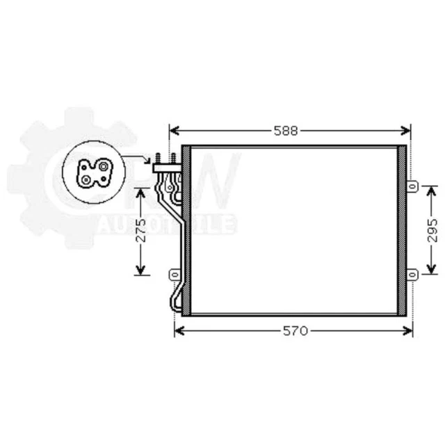 Condenseur Radiateur De Climatisation Pour Jeep Cherokee KJ 2.8 CRD (2001-2005) - Pièce D'occasion En Bon état De Fonctionnement