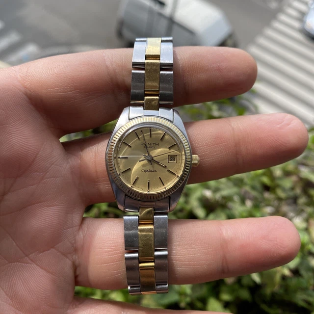 Orologio Zenith captain Lady Vintage Watch Zenith Steel&Gold