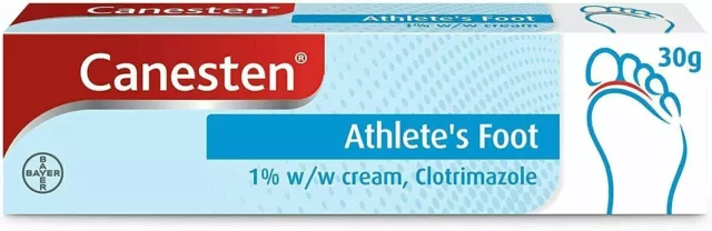 Canesten Dual Action Athleten Fußcreme 30g KOSTENLOSER P&P