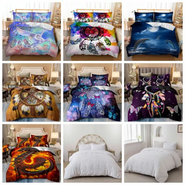 Dream Catcher Doona Duvet Quilt Cover Set Single Double Queen King Size Bed Soft