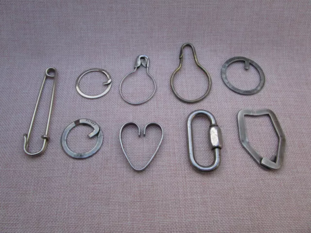 9 alte Schlüsselanhänger Schlüsselring Herz Form Patent
