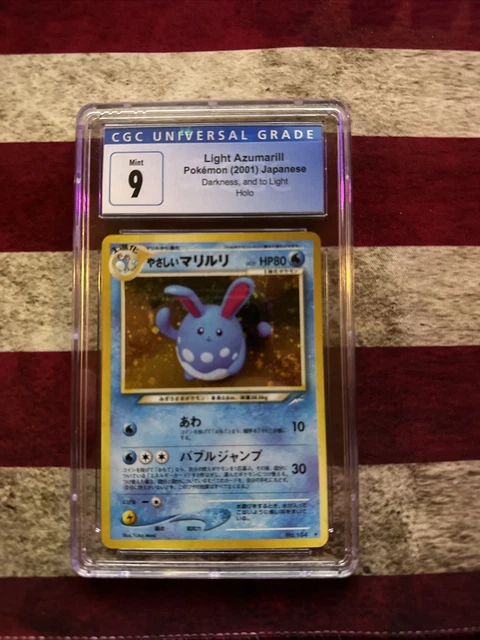 Pokemon Light Azumarill Holo Neo Destiny Japanese Darkness and to Light CGC 9