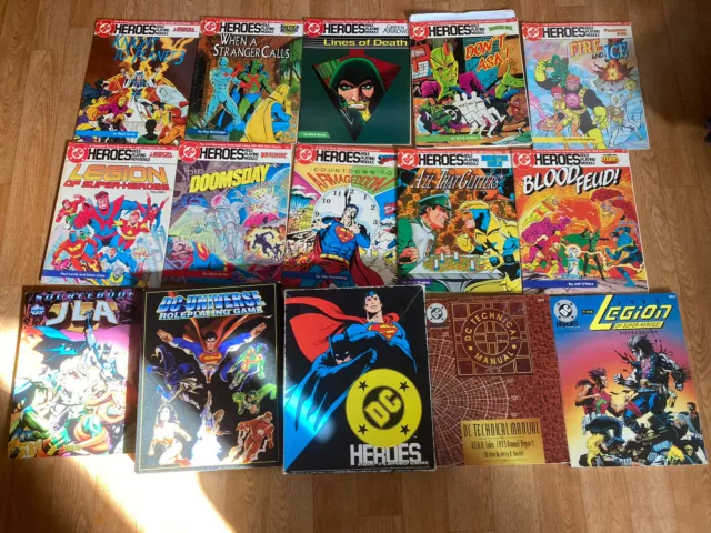 DC Heroes Roleplaying Game / RPG - Gros Lot De 43 Titres - Big Pack Of 43 Books 2