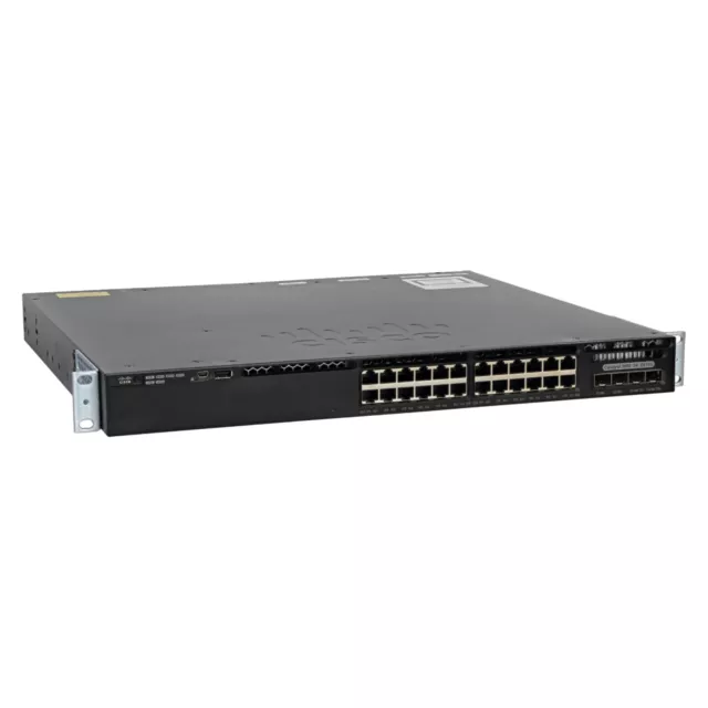 Cisco Catalyst 3650 Series (WS-C3650-24TD-E) 24-Port SFP+ Network Switch- 2x PSU