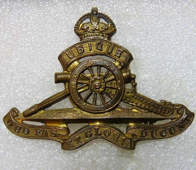 ROYAL ARTILLERY FIELD Gun Brass British Army Cap Badge £5.99 - PicClick UK