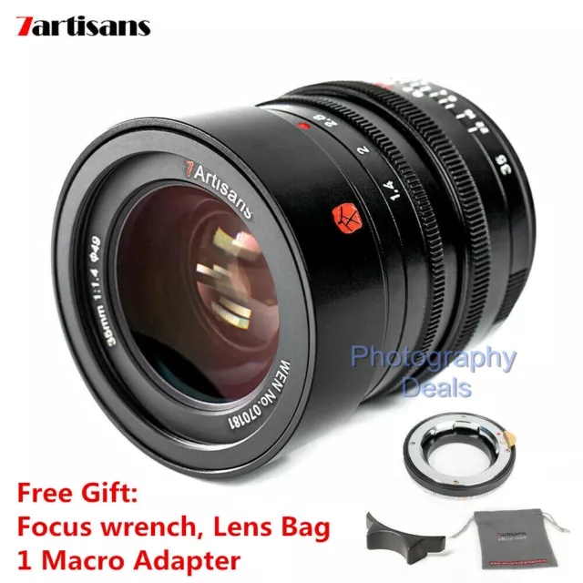 7artisans 35mm F1.4 Portrait M Mount Lens for Leica M M-P240 M7 M6 M9P M8 Camera