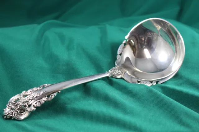 Grande Baroque By Wallace Sterling Silver Solid Gravy Ladle No Monogram