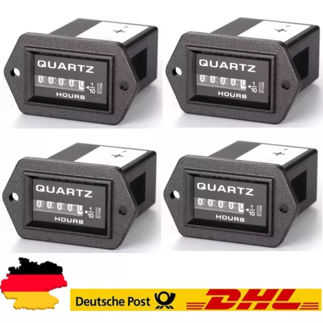 1-4XDC12V 24V 36V Digital Betriebsstundenzähler Marine Boot Generator Hour Meter