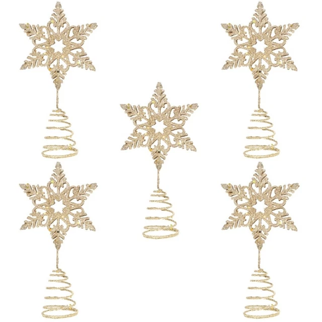 Puntale Albero Di Natale Elegante STOBOK Topper Albero Di Natale In Vetro Soffiato - Decorazione Handpainted Rosso, Punta Albero Festiva, Ideale Per Casa E Negozi Finiale Albero - 11