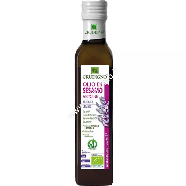 Olio di Semi di Sesamo Crudigno 250ml - Biologico estratto a freddo