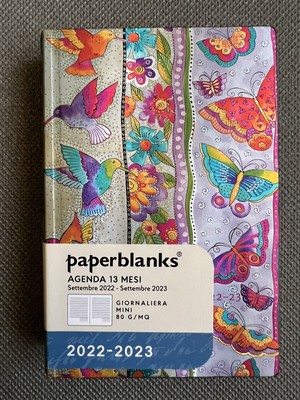 14 CM Colibri AGENDA 2022-23 13 MESI  Paperblanks FARFALLE E COLIBRÌ 10 
